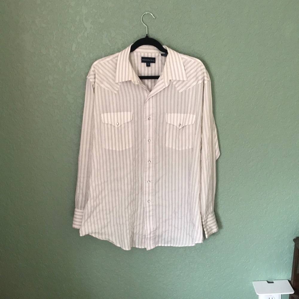 Panhandle slim 17x36 dress shirt pearl buttons.